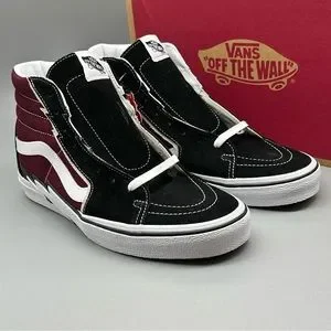 Vans Sk8-HI Bolt Suede Maroon Black White Men’s Sneakers New Vans | Shoes | Vans Sk8hi Bolt Suede Maroon Black White Mens  main image 2